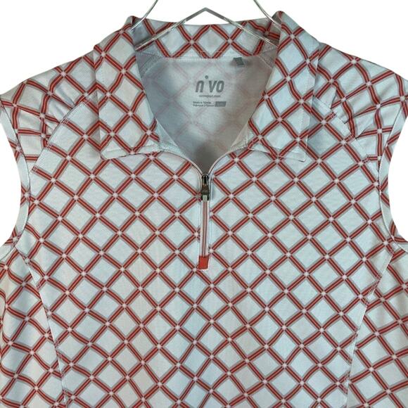 Nivo Diamond Print Athletic Golf Top Size Large - Picture 2 of 8